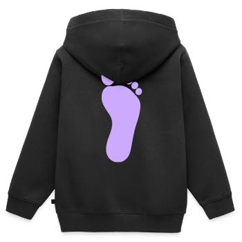 Pieds Pieds Soins Podiatres Podiatres - Sweat Premium à capuche zippé enfant bio - noir - Dos - AI Model Kid Male (0cm)