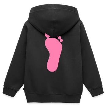 Fuß rosa Füße Fußpflege Podologe Podologie  - Kinder Premium Organic Zip Hoodie - Schwarz - Hinten - AI Model Kid Male (0cm)