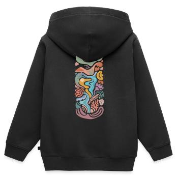 Souvenirs côtiers - Sweat Premium à capuche zippé enfant bio - noir - Dos - AI Model Kid Male (0cm)