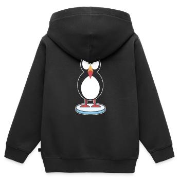 Puffin Papageitaucher Papageientaucher - Kinder Premium Organic Zip Hoodie - Schwarz - Hinten - AI Model Kid Male (0cm)