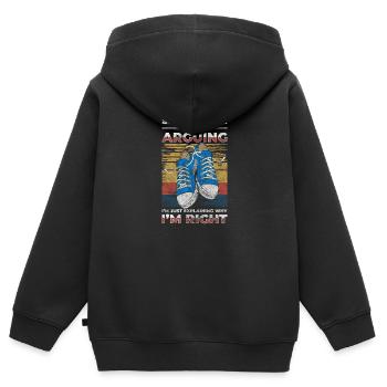 Handwerk Schuh Leder Original - Kinder Premium Organic Zip Hoodie - Schwarz - Hinten - AI Model Kid Male (0cm)