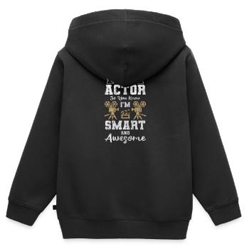 Schauspieler Theaterstück Spiel Musical - Kinder Premium Organic Zip Hoodie - Schwarz - Hinten - AI Model Kid Male (0cm)