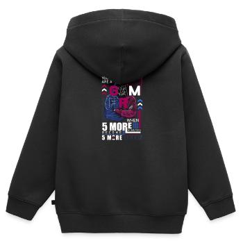 Ligue des jeux sur PC - Sweat Premium à capuche zippé enfant bio - noir - Dos - AI Model Kid Male (0cm)