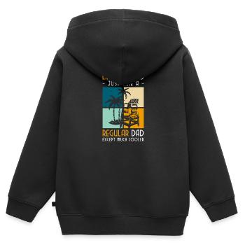 Schwimmbad Freibad Meer Schwimmlehrer - Kinder Premium Organic Zip Hoodie - Schwarz - Hinten - AI Model Kid Male (0cm)