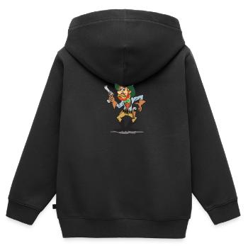 Kiss Me I'm Irish Funny Redneck St. Patrick's Day - Kinder Premium Organic Zip Hoodie - Schwarz - Hinten - AI Model Kid Male (0cm)