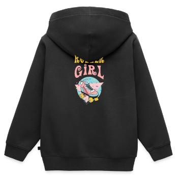 Roller Girl 70s 80s, Vintage Retro Skate - Kids Premium Organic Zip-up Hoodie - black - Back - AI Model Kid Male (0cm)
