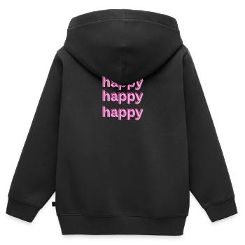 happy shirt - Kinder Premium Organic Zip Hoodie - Schwarz - Hinten - AI Model Kid Male (0cm)