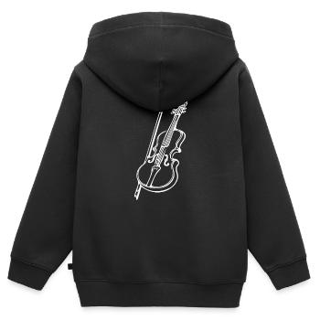 Antike Geige mit Geigenbogen - Kinder Premium Organic Zip Hoodie - Schwarz - Hinten - AI Model Kid Male (0cm)
