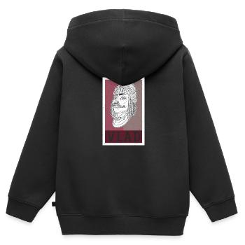 Vlad Tepes Dracula Vampir Rumänien Spruch - Kinder Premium Organic Zip Hoodie - Schwarz - Hinten - AI Model Kid Male (0cm)