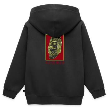 Vampir Balkan Vlad Tepes Rumänien Impaler - Kinder Premium Organic Zip Hoodie - Schwarz - Hinten - AI Model Kid Male (0cm)