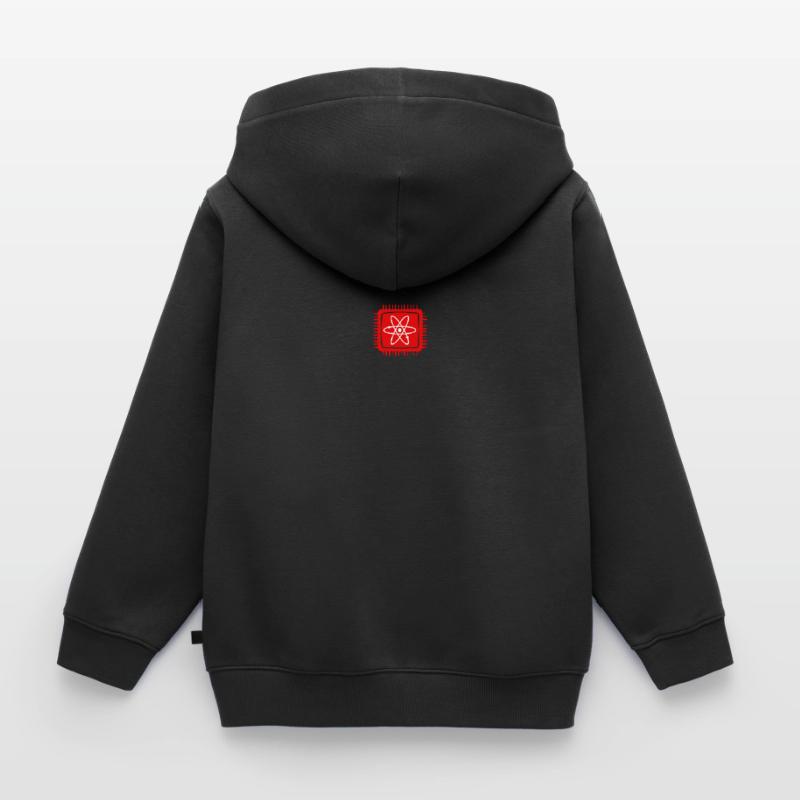 Quantencomputer Quanten Computer Physik Atom Chip Kinder Premium Organic Zip Hoodie