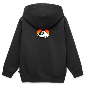 Grimpeur - Sweat Premium à capuche zippé enfant bio - noir - Dos - AI Model Kid Male (0cm)