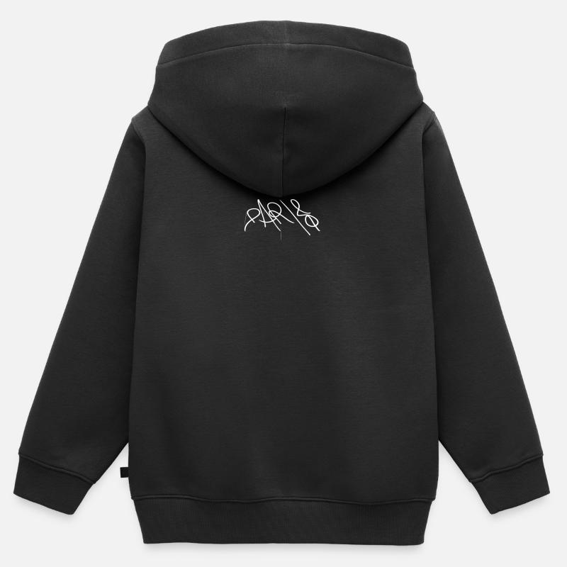 Cadeau pour enfants Paris - Sweat Premium à capuche zippé enfant bio - noir