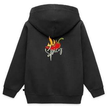 Jalapeno Pepper I Hot Chilis Lover I Spicy Chili - Kinder Premium Organic Zip Hoodie - Schwarz - Hinten - AI Model Kid Male (0cm)