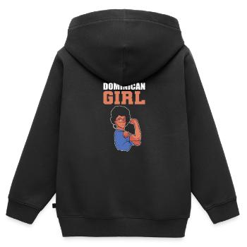 Afro Latina - Kinder Premium Organic Zip Hoodie - Schwarz - Hinten - AI Model Kid Male (0cm)