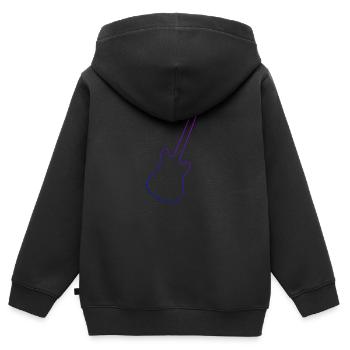 Egitarre Gitarre akustische gitarre Herren - Kinder Premium Organic Zip Hoodie - Schwarz - Hinten - AI Model Kid Male (0cm)