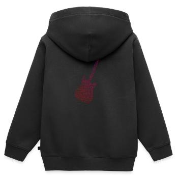 Egitarre Gitarrenspieler electronic guitar - Kinder Premium Organic Zip Hoodie - Schwarz - Hinten - AI Model Kid Male (0cm)