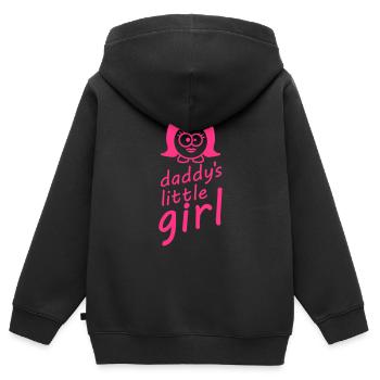Daddys Little Baby Girl - Kinder Premium Organic Zip Hoodie - Schwarz - Hinten - AI Model Kid Male (0cm)