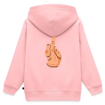 Das Ding - Kinder Premium Organic Zip Hoodie - Rosa - Hinten - AI Model Kid Female (0cm)