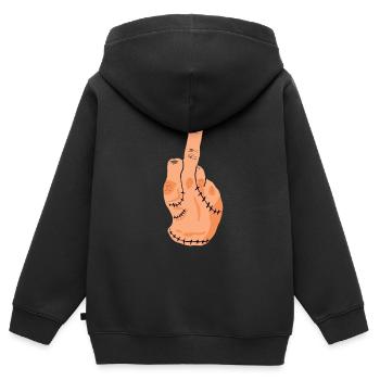 Das Ding - Kinder Premium Organic Zip Hoodie - Schwarz - Hinten - AI Model Kid Male (0cm)