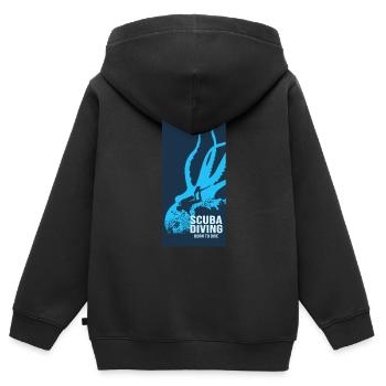 Scuba Diving Diver Diver - Kinder Premium Organic Zip Hoodie - Schwarz - Hinten - AI Model Kid Male (0cm)
