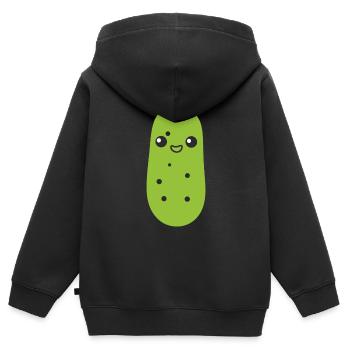Cornichon - Sweat Premium à capuche zippé enfant bio - noir - Dos - AI Model Kid Male (0cm)