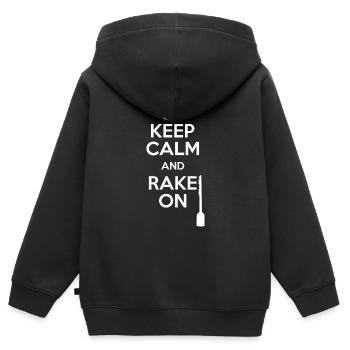 Crochetage Garder Son calme Et Ratisser Sur Le Crochetage De Serrure - Sweat Premium à capuche zippé enfant bio - noir - Dos - AI Model Kid Male (0cm)