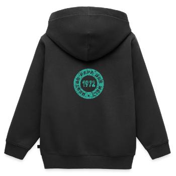 Father's Day 1972 - Kids Premium Organic Zip-up Hoodie - black - Back - AI Model Kid Male (0cm)