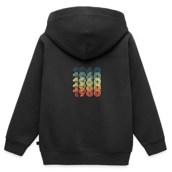 Jahr 1960 - Kinder Premium Organic Zip Hoodie - Schwarz - Hinten - AI Model Kid Male (0cm)