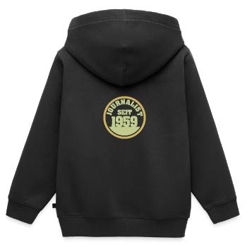 1959 - Kids Premium Organic Zip-up Hoodie - black - Back - AI Model Kid Male (0cm)