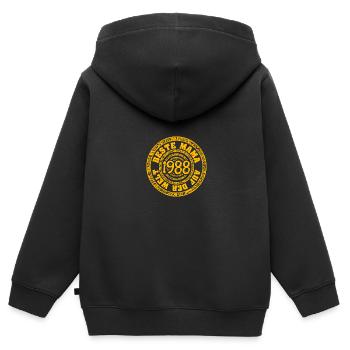 Mum 1988 - Kinder Premium Organic Zip Hoodie - Schwarz - Hinten - AI Model Kid Male (0cm)