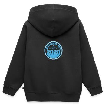 LKW 2020 - Kinder Premium Organic Zip Hoodie - Schwarz - Hinten - AI Model Kid Male (0cm)