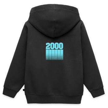 2000 - Sweat Premium à capuche zippé enfant bio - noir - Dos - AI Model Kid Male (0cm)