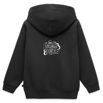 Hexen Hexerei Tanzen - Kinder Premium Organic Zip Hoodie - Schwarz - Hinten - AI Model Kid Male (0cm)