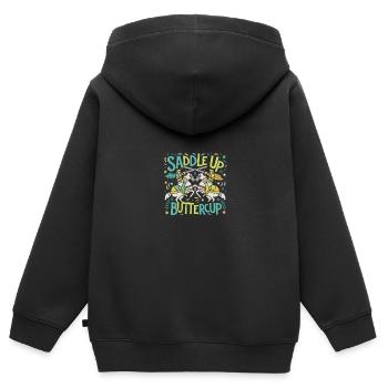Armure médiévale de la Renaissance Knight Knight - Sweat Premium à capuche zippé enfant bio - noir - Dos - AI Model Kid Male (0cm)