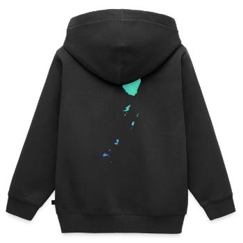 Saint Vincent - Kinder Premium Organic Zip Hoodie - Schwarz - Hinten - AI Model Kid Male (0cm)