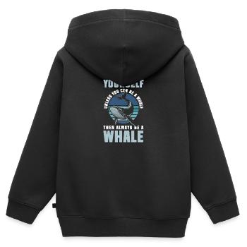 Meer Natur Meeresleben - Kinder Premium Organic Zip Hoodie - Schwarz - Hinten - AI Model Kid Male (0cm)