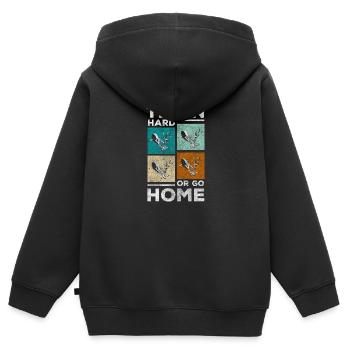 Entraînement Athlétique Transpiration Entraîneurs de fitness - Sweat Premium à capuche zippé enfant bio - noir - Dos - AI Model Kid Male (0cm)