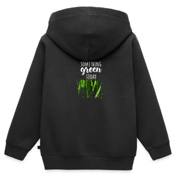 Denke an die Umwelt - Kinder Premium Organic Zip Hoodie - Schwarz - Hinten - AI Model Kid Male (0cm)