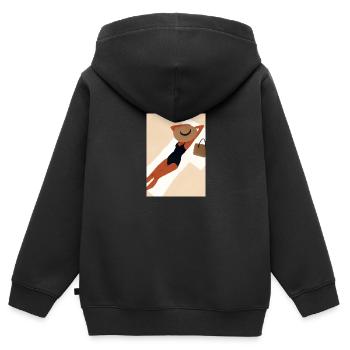 Frauen Sommerhut Bikini - Kinder Premium Organic Zip Hoodie - Schwarz - Hinten - AI Model Kid Male (0cm)