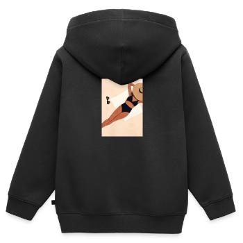 Frauen Sommerhut Bikini - Kinder Premium Organic Zip Hoodie - Schwarz - Hinten - AI Model Kid Male (0cm)