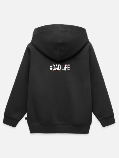 Basketball Dadlife - Kinder Premium Organic Zip Hoodie - Schwarz