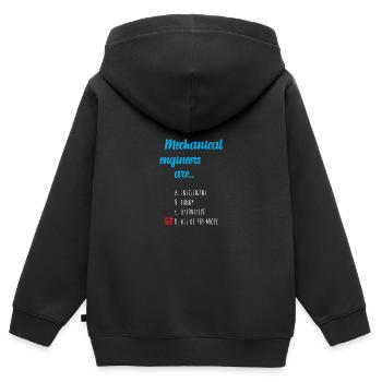 Maschinenbau Ingenieur - Kinder Premium Organic Zip Hoodie - Schwarz - Hinten - AI Model Kid Male (0cm)