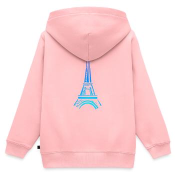 paname2 - Kinder Premium Organic Zip Hoodie - Rosa - Hinten - AI Model Kid Female (0cm)