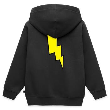 Eclair - Sweat Premium à capuche zippé enfant bio - noir - Dos - AI Model Kid Male (0cm)