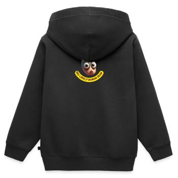 Du lieblicher Human Bean Art Print - Kinder Premium Organic Zip Hoodie - Schwarz - Hinten - AI Model Kid Male (0cm)