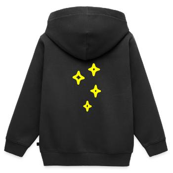 Glitter Stars - Kids Premium Organic Zip-up Hoodie - black - Back - AI Model Kid Male (0cm)