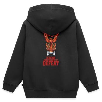 Phoenix Gaming Fire Controller cadeau - Sweat Premium à capuche zippé enfant bio - noir - Dos - AI Model Kid Male (0cm)