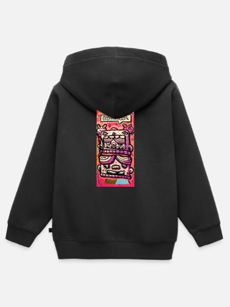 Global Art - Kinder Premium Organic Zip Hoodie - Schwarz