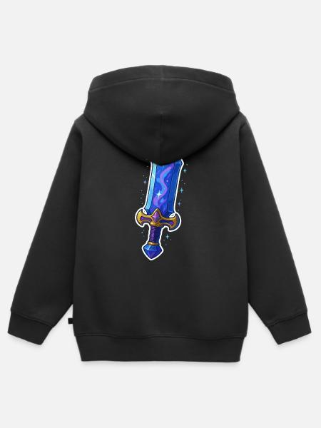 Fantasy Sword - Kinder Premium Organic Zip Hoodie - Schwarz